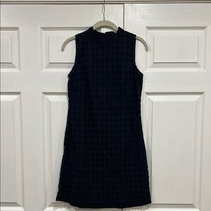 Sail to Sable Eyelet Ruffle Dress Navy Blue Womens Size 0